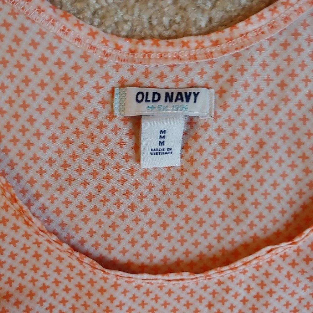 NWOT Old Navy semi sheer orange tank top